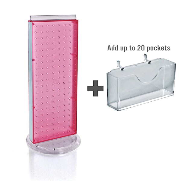 20 Pocket Revolving Pegboard Gift Card Kit for Countertop 8" x 21"